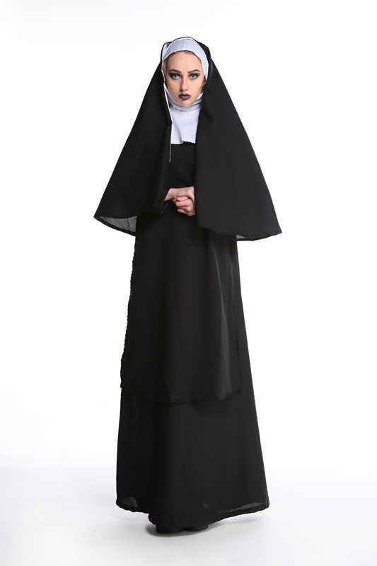 New Halloween Masquerade Godfather Priest Godfather Couple Virgin Mary Nun Costume Stage Costume