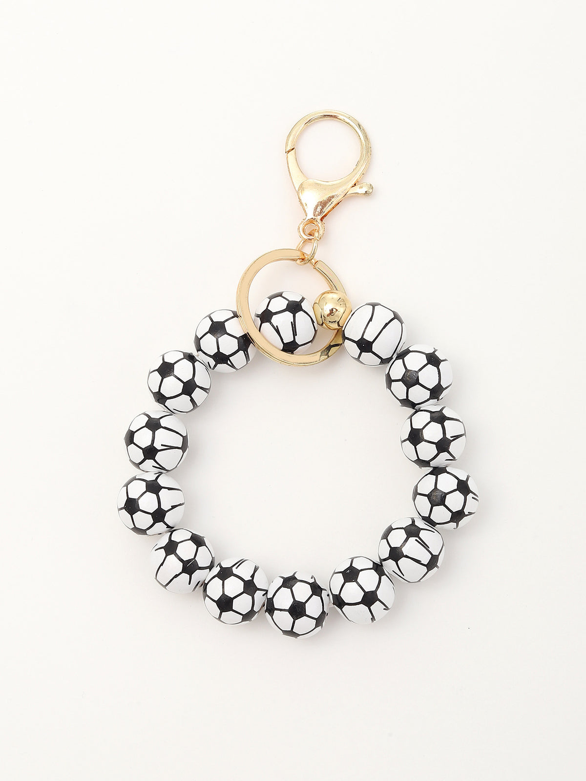 Sporty Baseball Independence Day Halloween Wooden Beads Wooden Fruit Summer Party Keychain Bracelet
