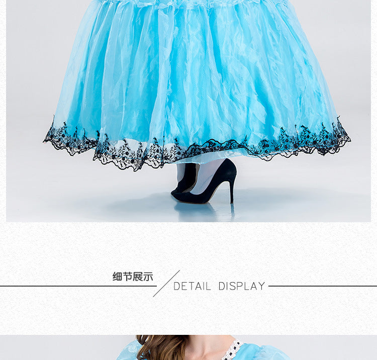 Halloween Costume Stage Costume Bright Cute Alice Fantasy Wonderland Princess Costume Fairy Tale Princess Dress