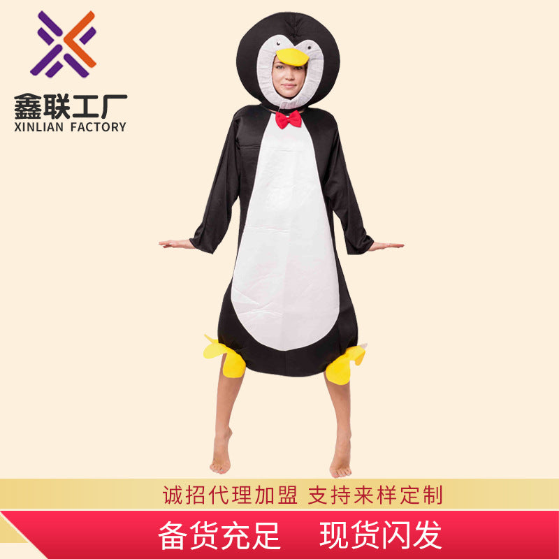 Manufacturer Wholesale Christmas Holiday Animal Costumes Cartoon Penguin Stage Performance Cosplay Costumes