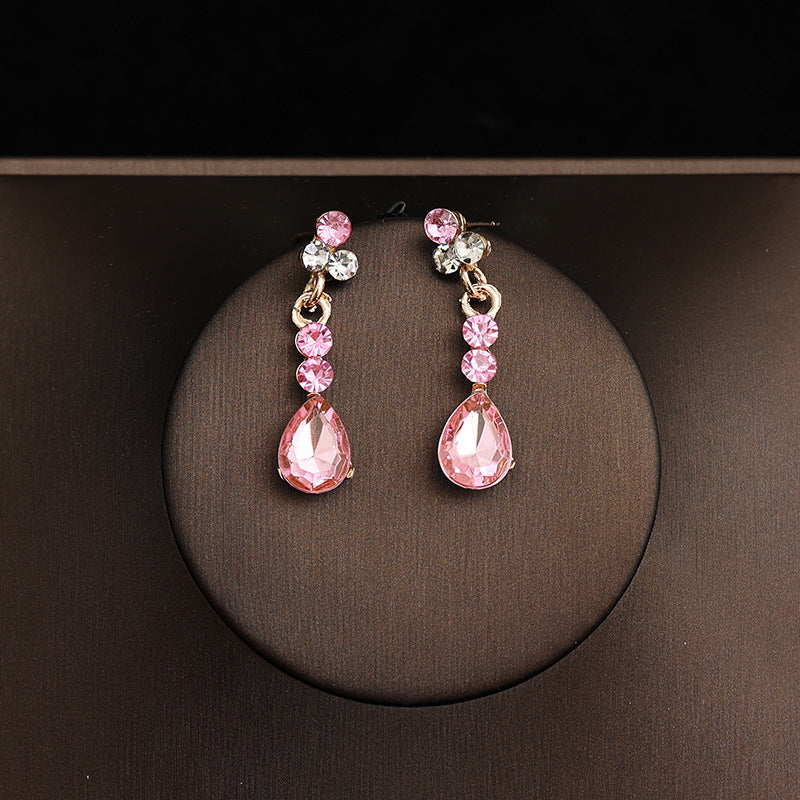 Korean Bride Necklace Earrings Two-piece Decorations Wedding Yarn Wedding Jewelry Wedding Accessories Dance Studio