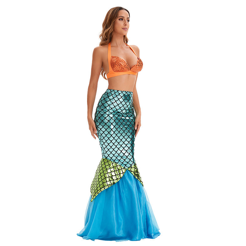 New Halloween European and American game uniform cos mermaid costume role play elf costume uniform temptation