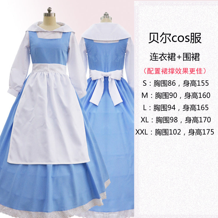 Adult Halloween Snow White Bell Cinderella Ice Sleeping Beauty Rapunzel Party Stage Performance Princess Dress
