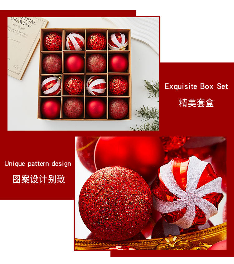 Cross-border New Christmas Tree Decoration Pendant Electroplated Paintted Ball Hanging Hollow Ball Hanging Christmas Decorations