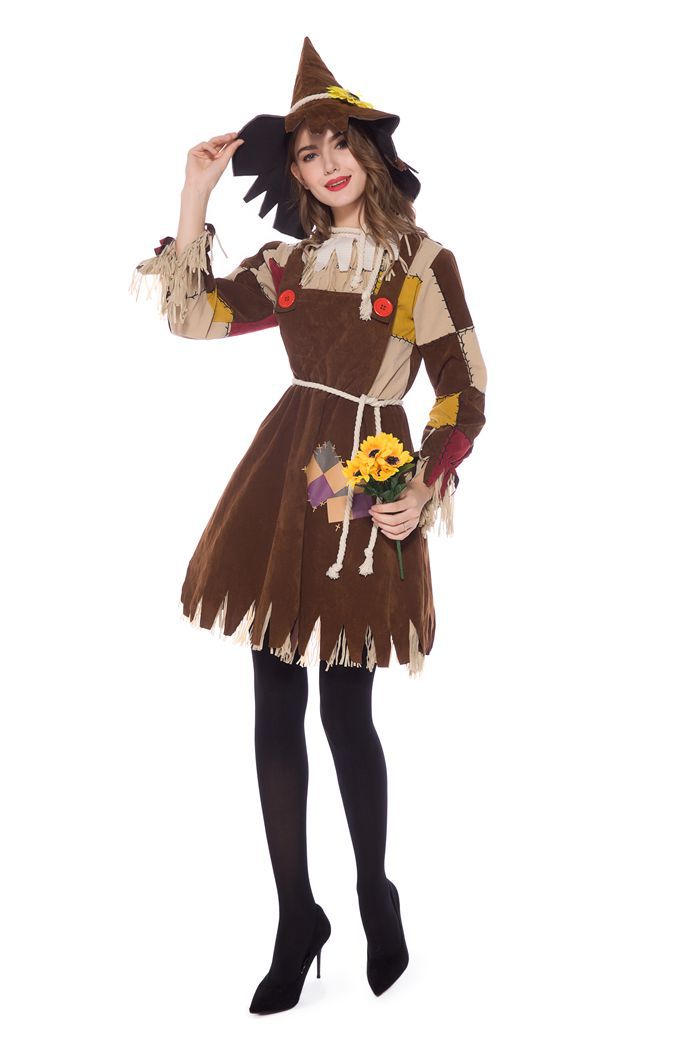 Halloween Adult Wizard of oz Family Stage Performance Scarecrow Costume Witch Witch Performance Cosplay