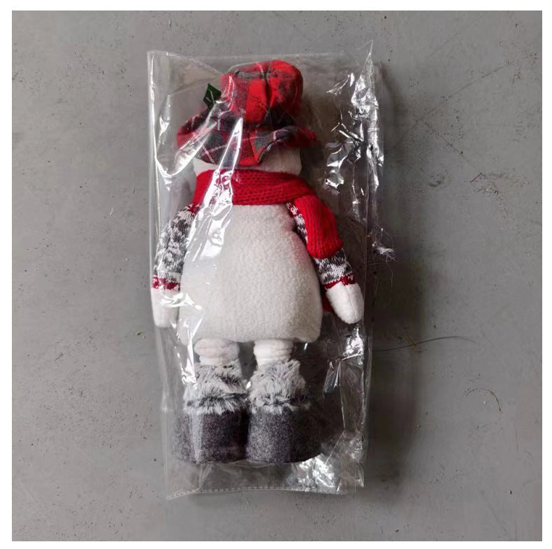 A variety of Christmas standing telescopic doll hotel window Christmas snowman elk doll decorative ornaments
