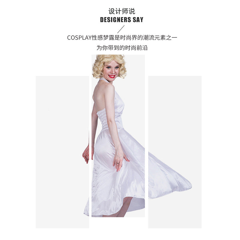 Cross-border supply Halloween Ghost Festival Carnival party stage role play cosplay costume sexy Monroe skirt