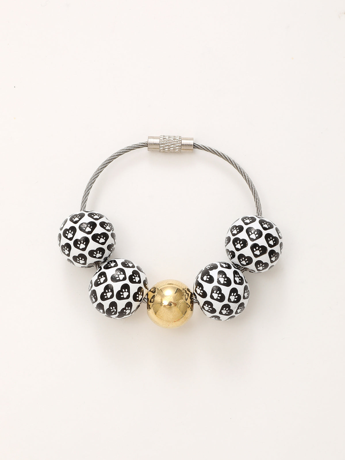 Sporty Baseball Independence Day Halloween Wooden Beads Wooden Fruit Summer Party Keychain Bracelet