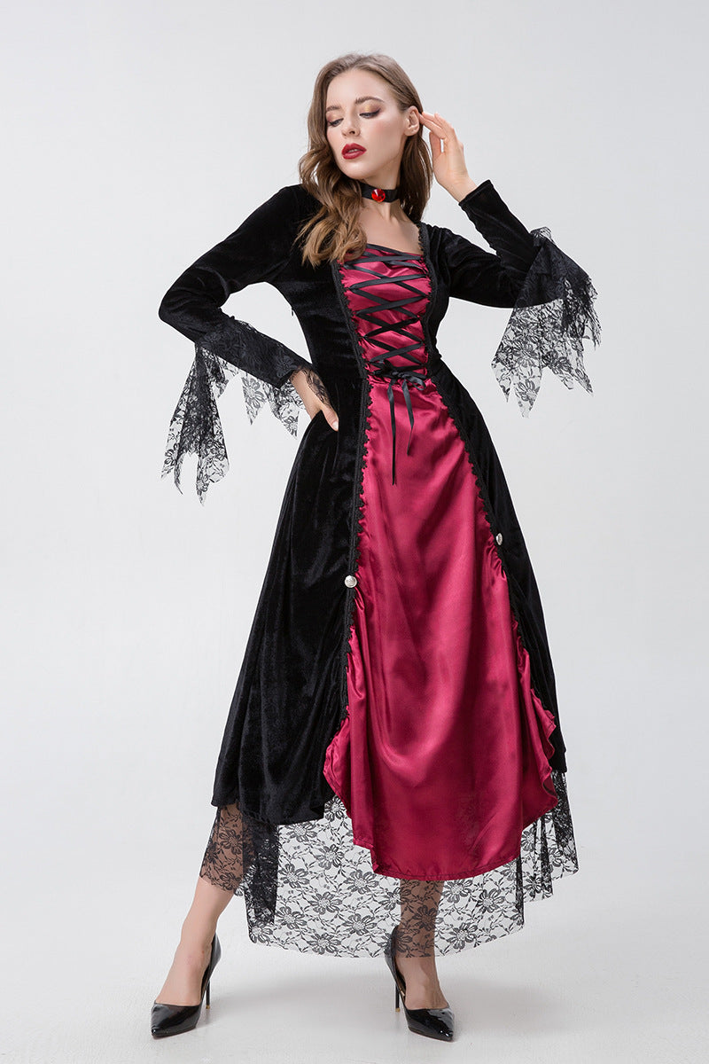 Halloween Masquerade Costume Family Vampire Witch Cos Movie Palace Haunted House Event Costume