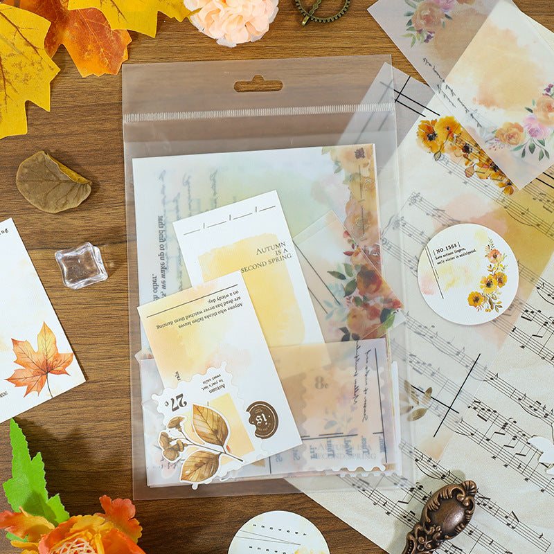 New Style Journal Background Sulfuric Acid Paper Diary Decoration Fresh Style Items Stickers Journal Material Paper Printing