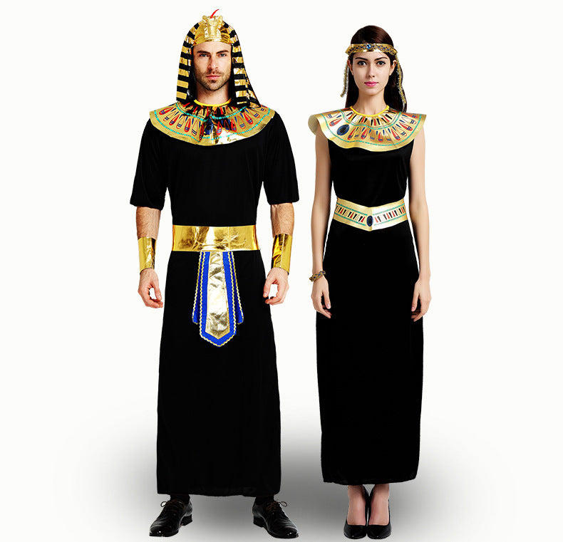 Halloween Holiday Party Pharaoh Queen Cosplay Costume Egyptian Black Festival Halloween Party Costume