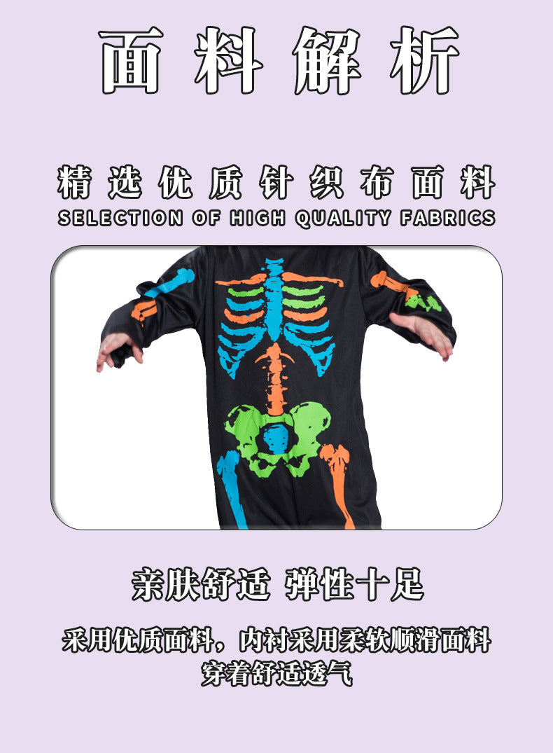 Cross-border Supply Carnival Halloween Ghost Festival cosplay Ball Stage Men's and Women's Skull Clothes Pirate Clothes