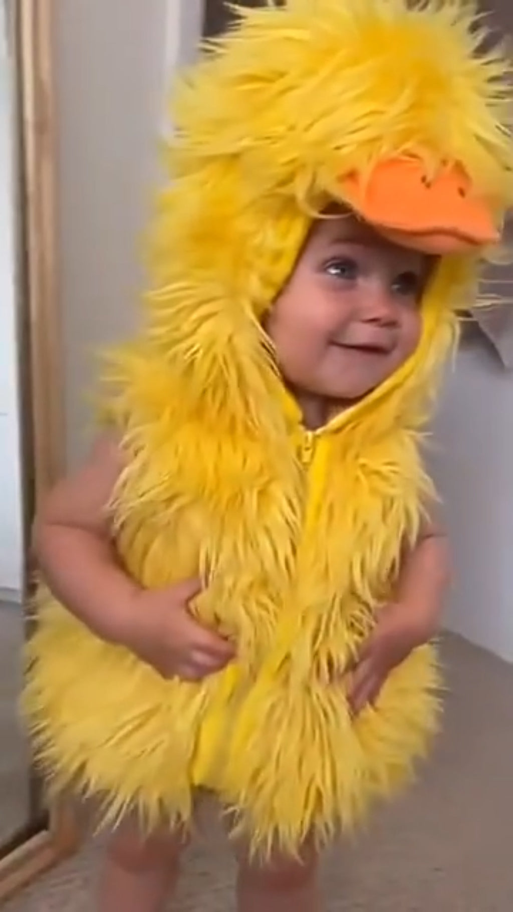 Foreign trade new Halloween animal costume cute little yellow duck children hooded vest cosplay costume
