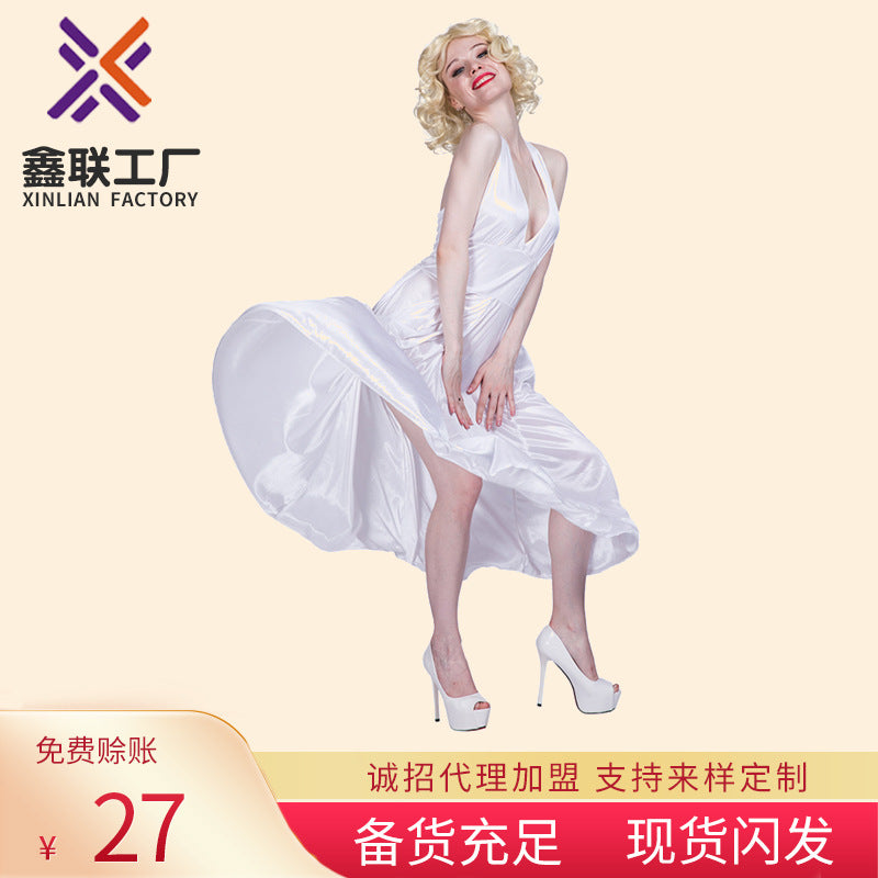 Cross-border supply Halloween Ghost Festival Carnival party stage role play cosplay costume sexy Monroe skirt