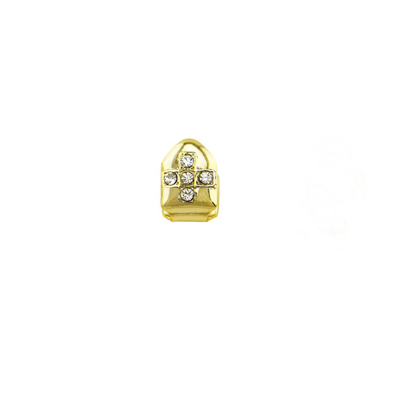 European and American hiphop bright single hip-hop braces colored diamond smooth suit decorated with colored diamond suit vampire gold braces