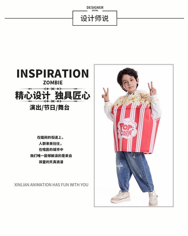 Halloween Cos Dress Doll Dress Cartoon Anime Popcorn Performance Dress
