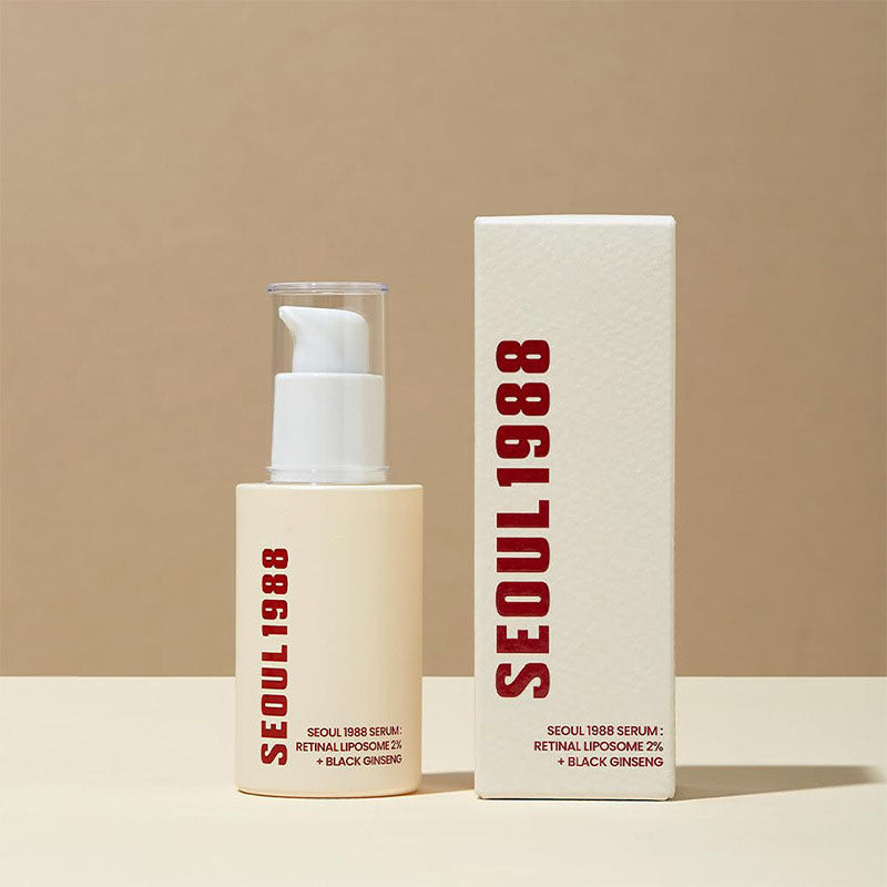 Korean SEOUL 1988 Serum Black Ginseng 2%Retinal Anti Aging Wrinkle Firming Pores Brightening Nicotinamide Balancing Skin Care