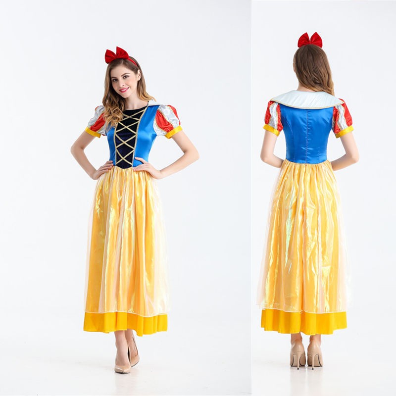 Halloween Adult Snow White Christmas Annual Party Cosplay Queen Cinderella Wedding Dress Costume Wholesale