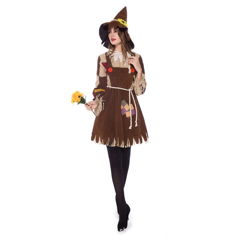 Halloween Adult Wizard of oz Family Stage Performance Scarecrow Costume Witch Witch Performance Cosplay