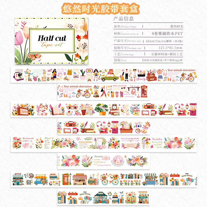 Foreign Trade Cross-Border Hot-Selling Halloween and Christmas Planner Materials DIY Decoration No-Cut Die-Cut Pet Planner Tape