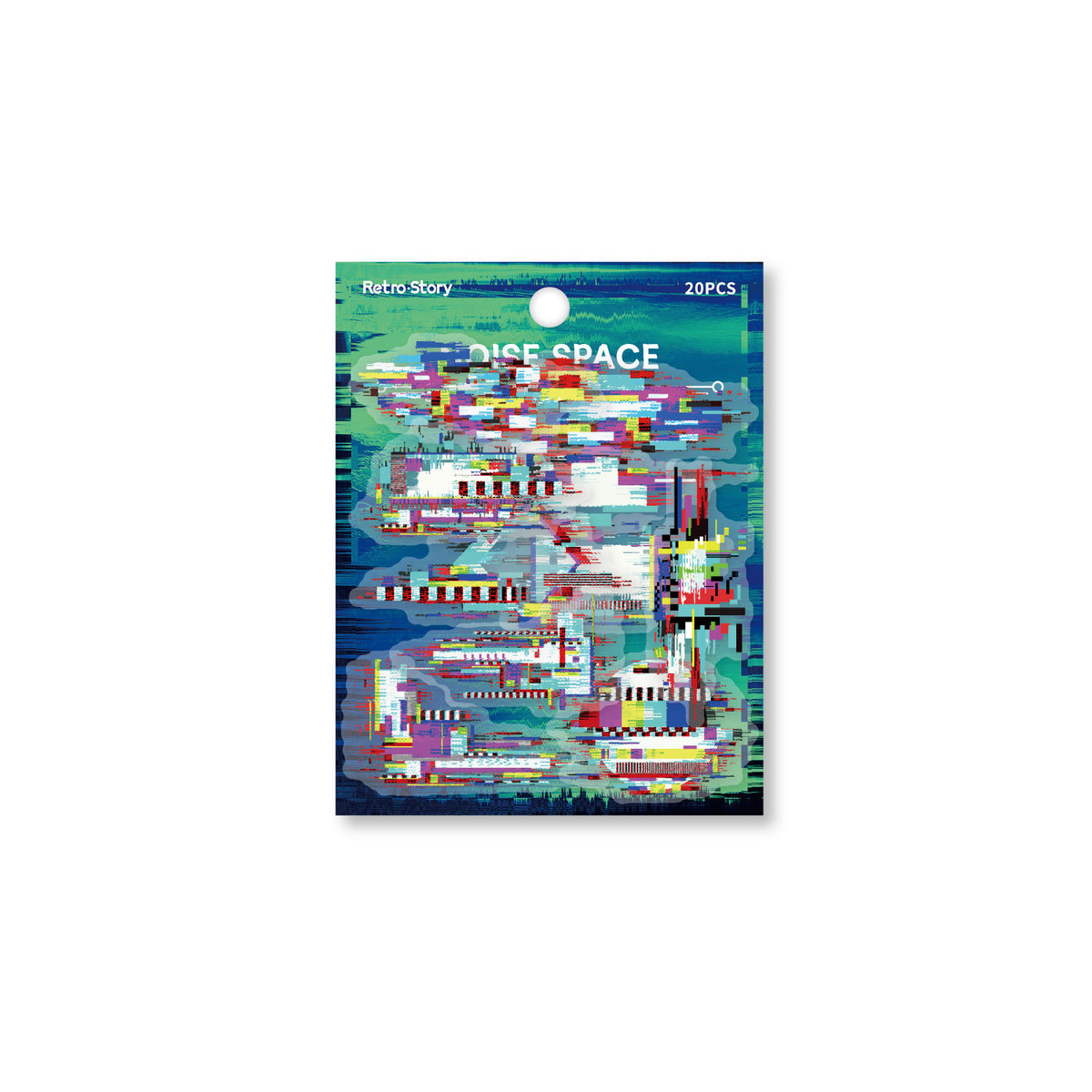 Retrostory Noise Space Series Laser Stickers 20 Creative Cyberpunk Style Decorative Stickers