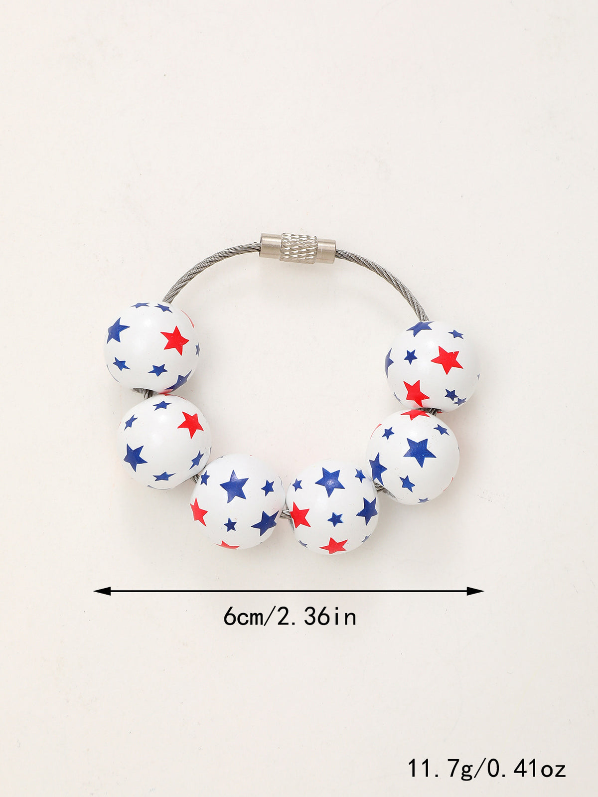 Sporty Baseball Independence Day Halloween Wooden Beads Wooden Fruit Summer Party Keychain Bracelet