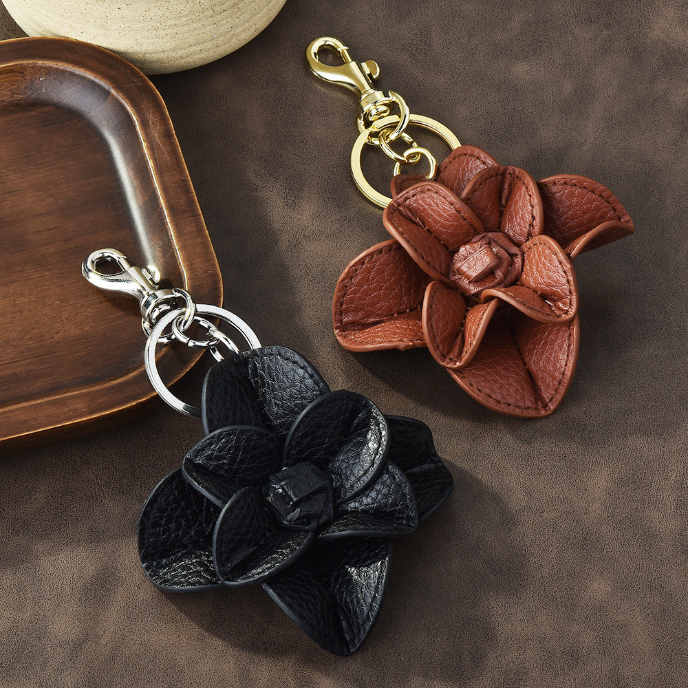 Bag Keychain, Clothing Decoration Pendant, Backpack Pendant, Heart Petal Pendant, Pu Leather Cotton-Filled Pendant