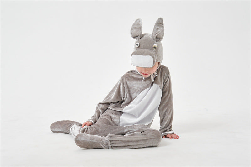 Halloween animals children's little donkey men and women cos animal jumpsuit children's day stage performance clothing