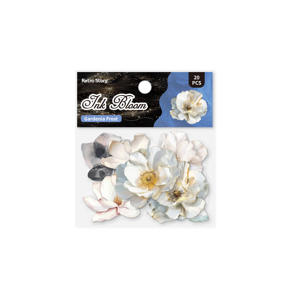 Retrostory Ink Flower Spectrum Series Landscaping Stickers Creative Handbook Creative Decoration Collage Material Paper Stickers