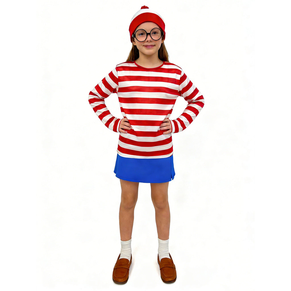 Halloween Costume Smart Wally Where's Wally UK Anime Costume cosplay Couple Costume