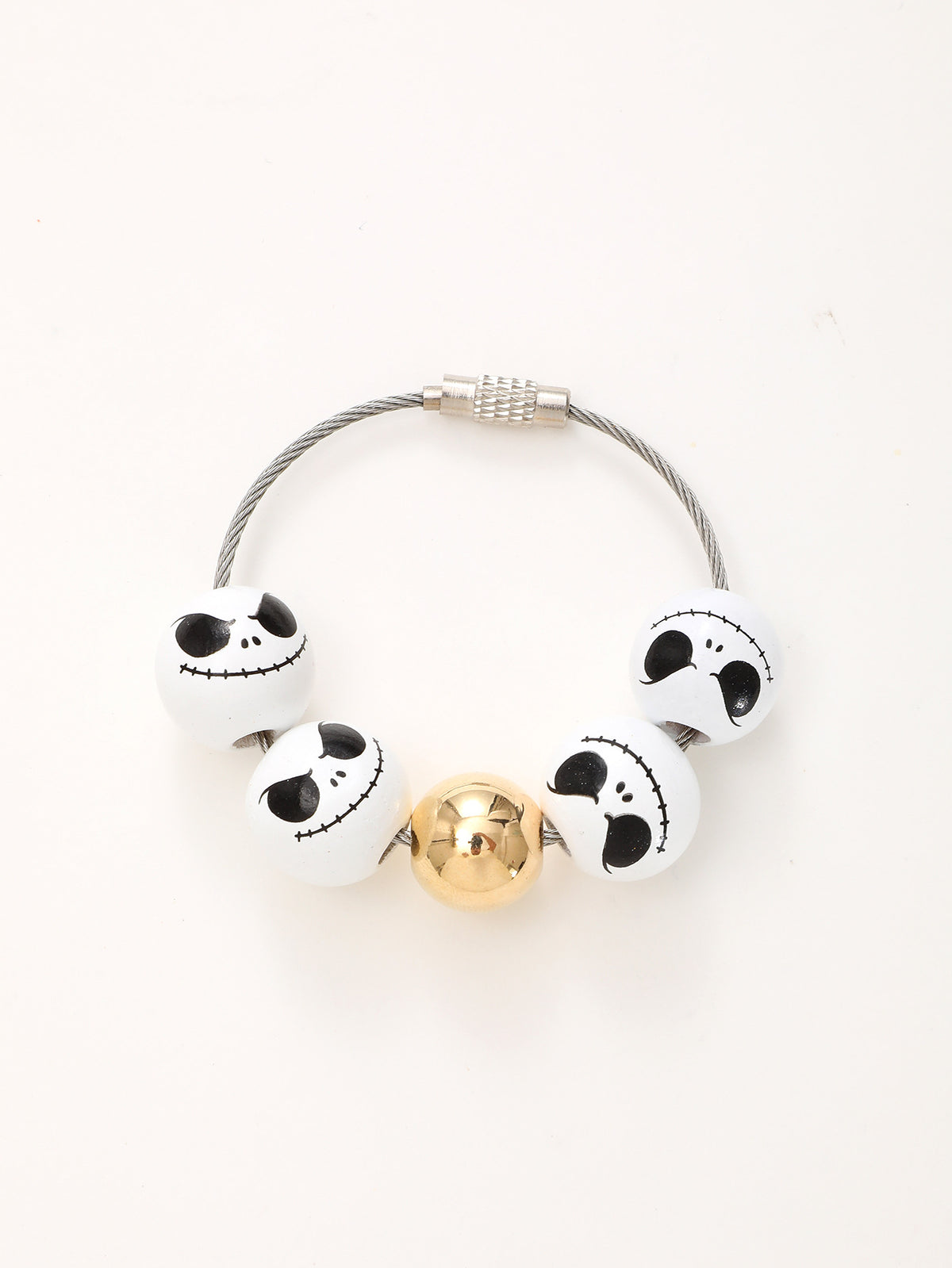 Sporty Baseball Independence Day Halloween Wooden Beads Wooden Fruit Summer Party Keychain Bracelet
