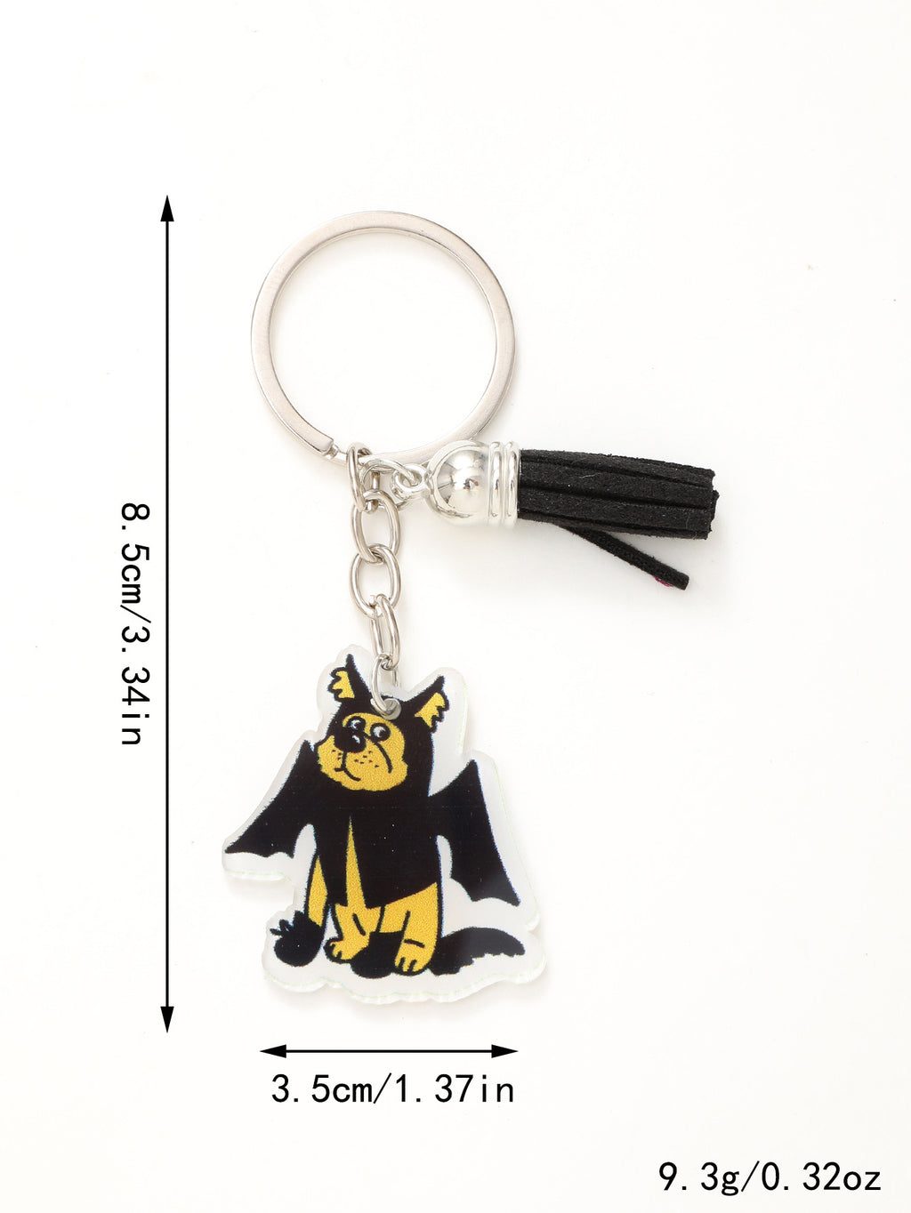 New Halloween Funny Acrylic Keychain Bat Pumpkin Head Witch Tassel Pendant Bag Accessories Pendant