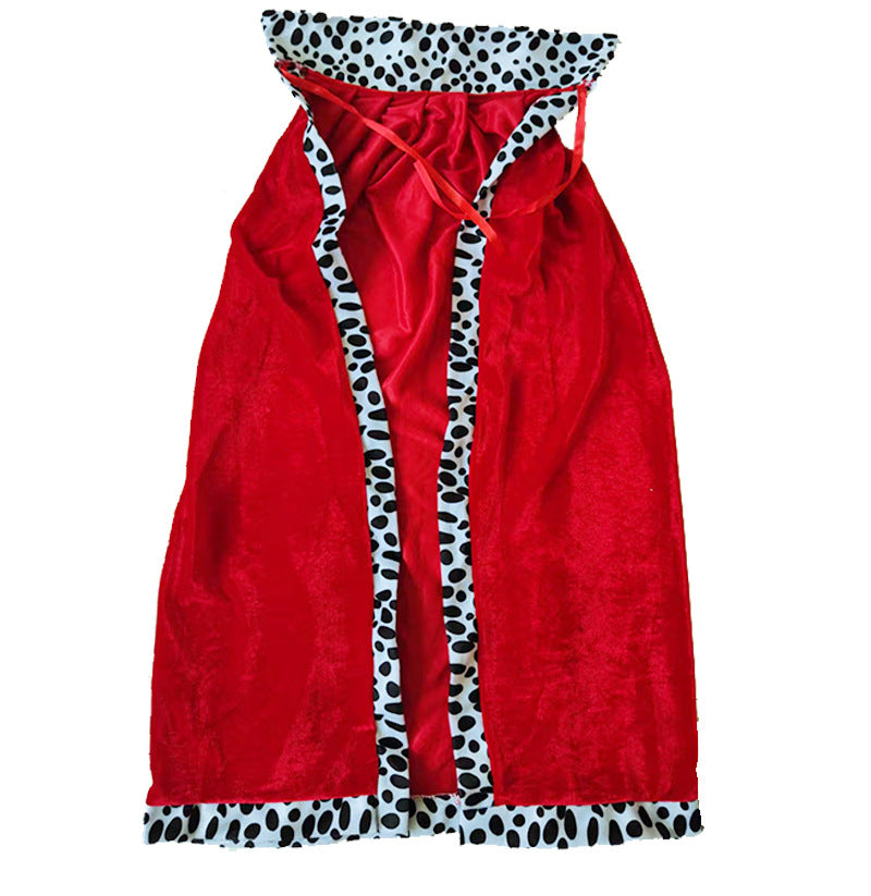 Halloween Costume Kids Adult Birthday Party Show Christmas King Prince Cloak Red Cloak Shawl
