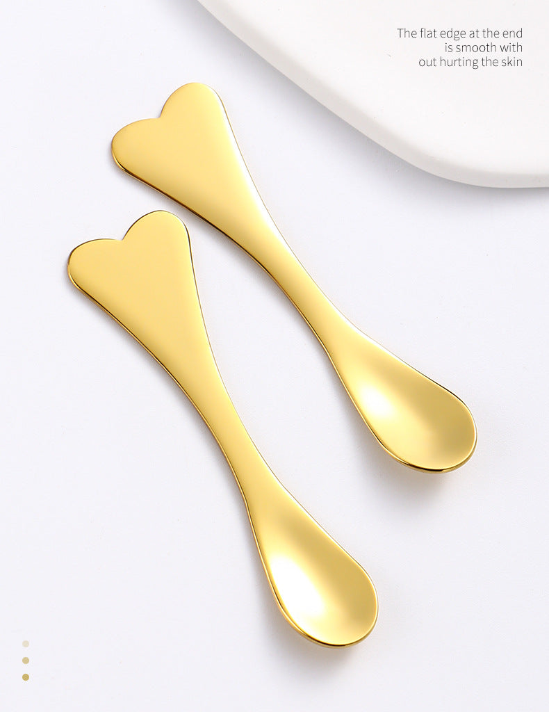 Crescent Moon Shape Face Cream Spoon 304 Stainless Steel Facial Mask Spoon Beauty Skin Care Tool