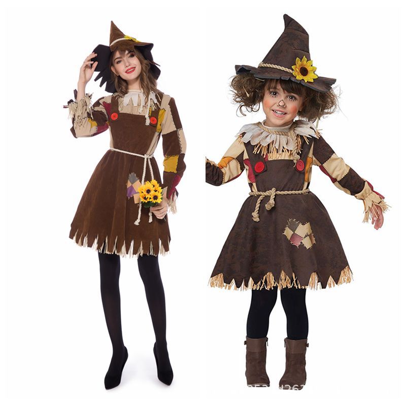 Halloween Adult Wizard of oz Family Stage Performance Scarecrow Costume Witch Witch Performance Cosplay
