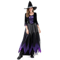 Halloween Cosplay Witch Costume Vampire Black Purple Dress Magic Witch Stage Role Play