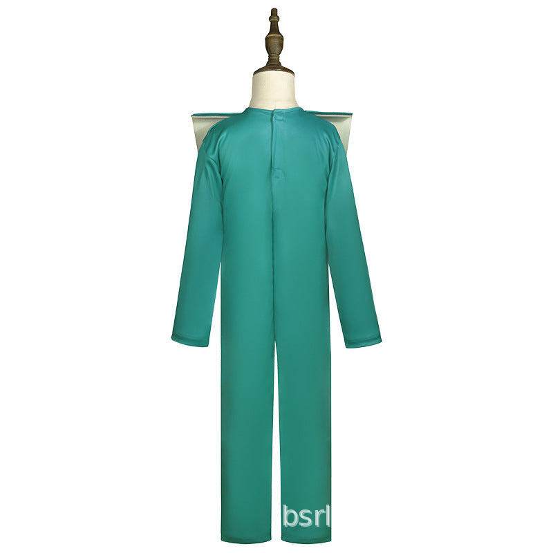 My World Child Cos Suit Steve Stage Game Performance Suit minecraft Halloween Costume in stock