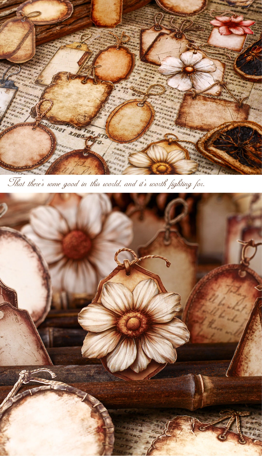 Retrostory Old Sign Series Retro DIY Landscaping Material Collage Package Creative Base Decorative Handbook Stickers