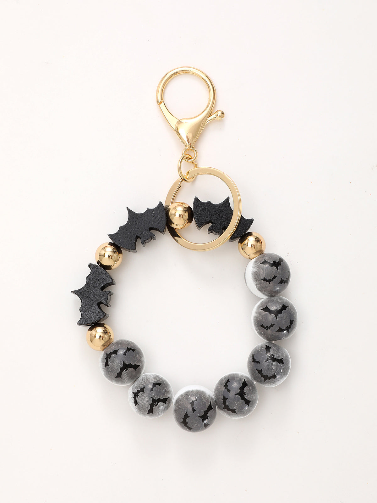 Sporty Baseball Independence Day Halloween Wooden Beads Wooden Fruit Summer Party Keychain Bracelet