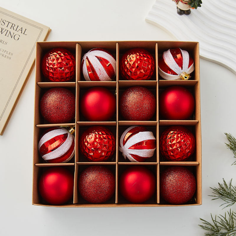 Cross-border New Christmas Tree Decoration Pendant Electroplated Paintted Ball Hanging Hollow Ball Hanging Christmas Decorations