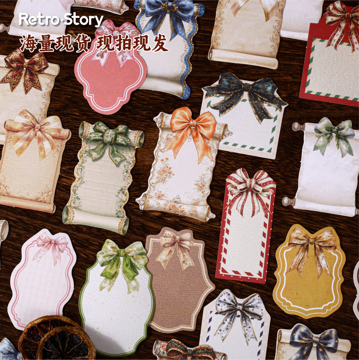 Retrostory Holiday Handwritten Series Creative Gift Material Handbook Background Decorative Stickers 20 Note Stickers