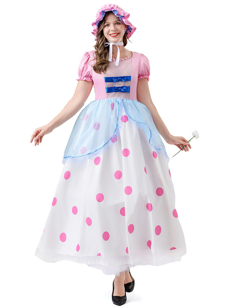 Toy Story Shepherdess Cosplay Costume Anime Character Shepherdess Long Dress Halloween Two-Dimensional Cosplay Costume