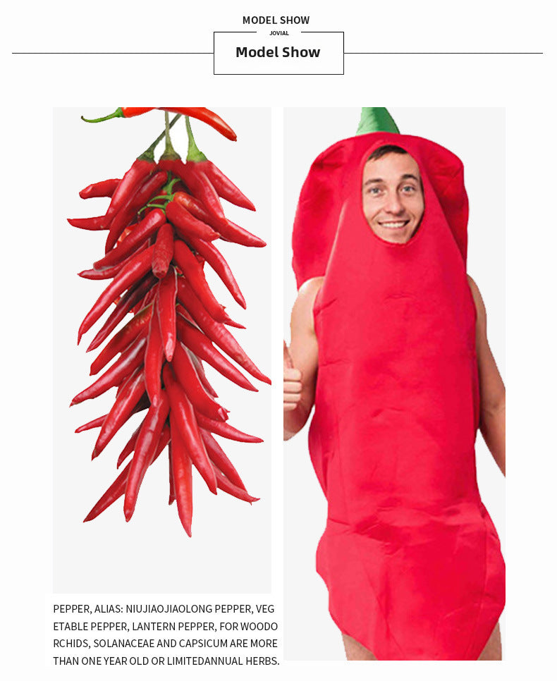 Mardi Gras Halloween Cosplay Masquerade Stage Performance Costume Big Men Fire Red Pepper Performance Costume