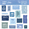 Retrostory Clear and Turbid Series Sulfuric Acid Creative Landscaping Decorative Sticker Material Pack Base Collage Journal Stickers