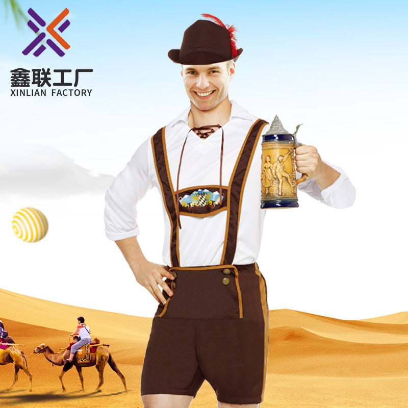 German Oktoberfest Men's Adult Performance Costumes Alpine Folk Costumes Stage Performance Role-Playing