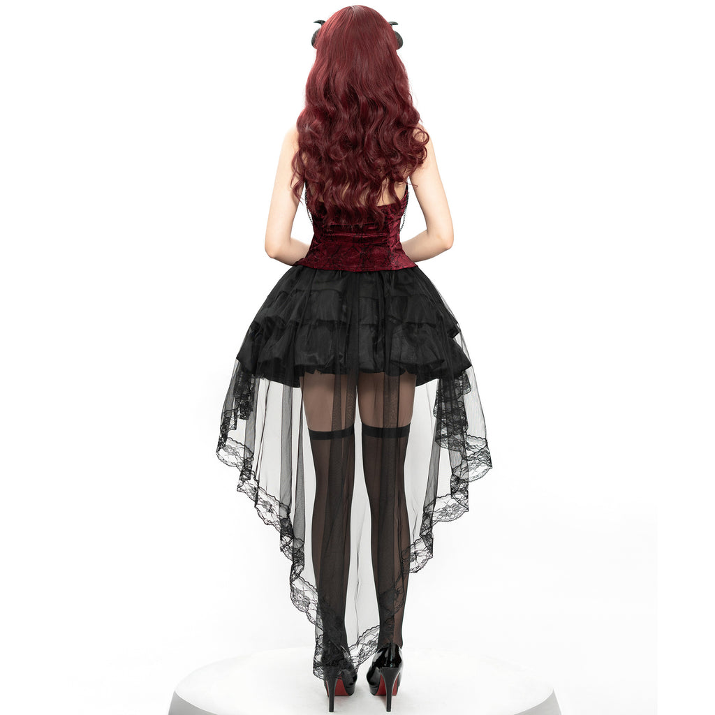 Halloween Adult Duchess Vampire Dark Gothic Witch Stage Cosplay Cos Costume