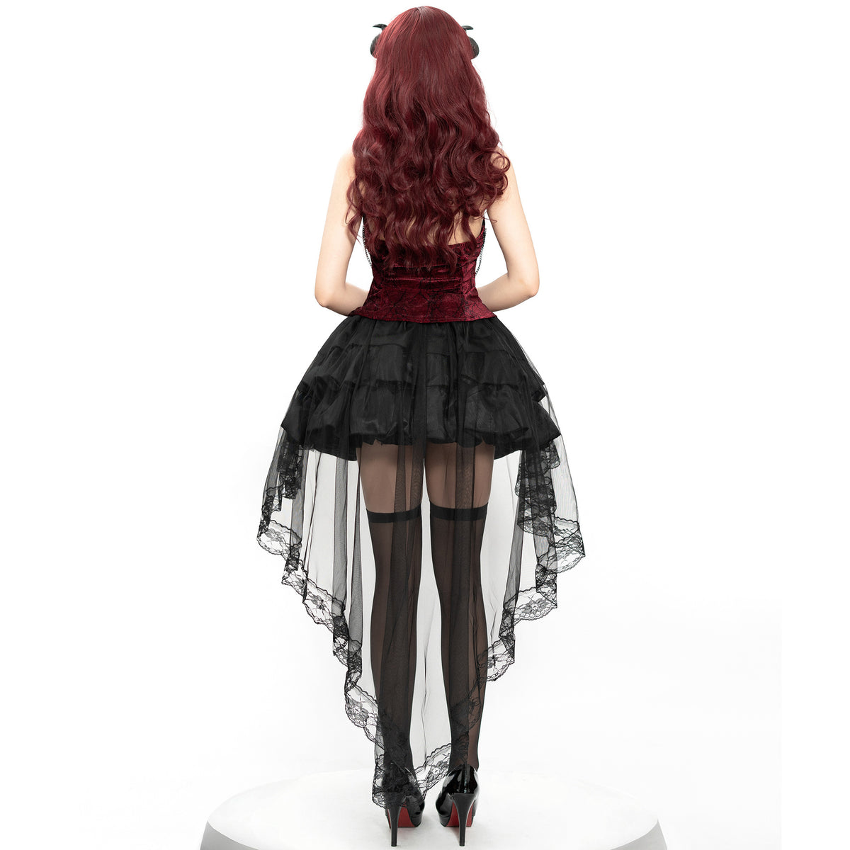 Halloween Adult Duchess Vampire Dark Gothic Witch Stage Cosplay Cos Costume