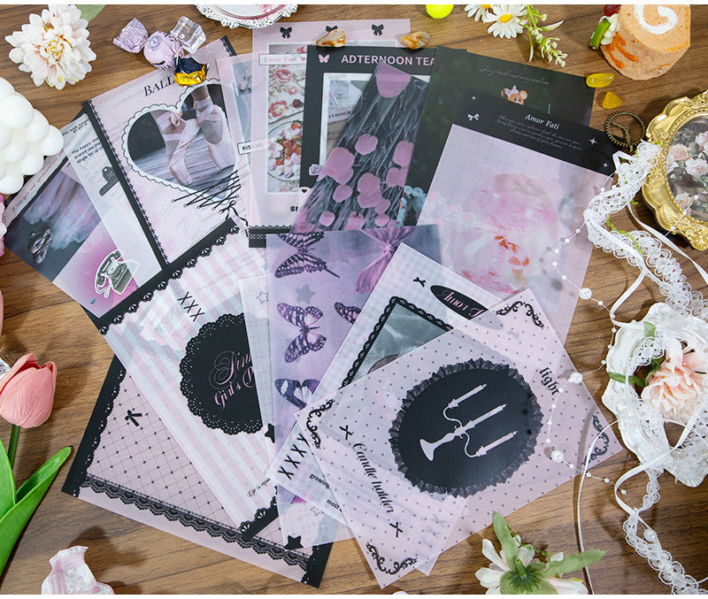 New Style Journal Background Sulfuric Acid Paper Diary Decoration Fresh Style Items Stickers Journal Material Paper Printing