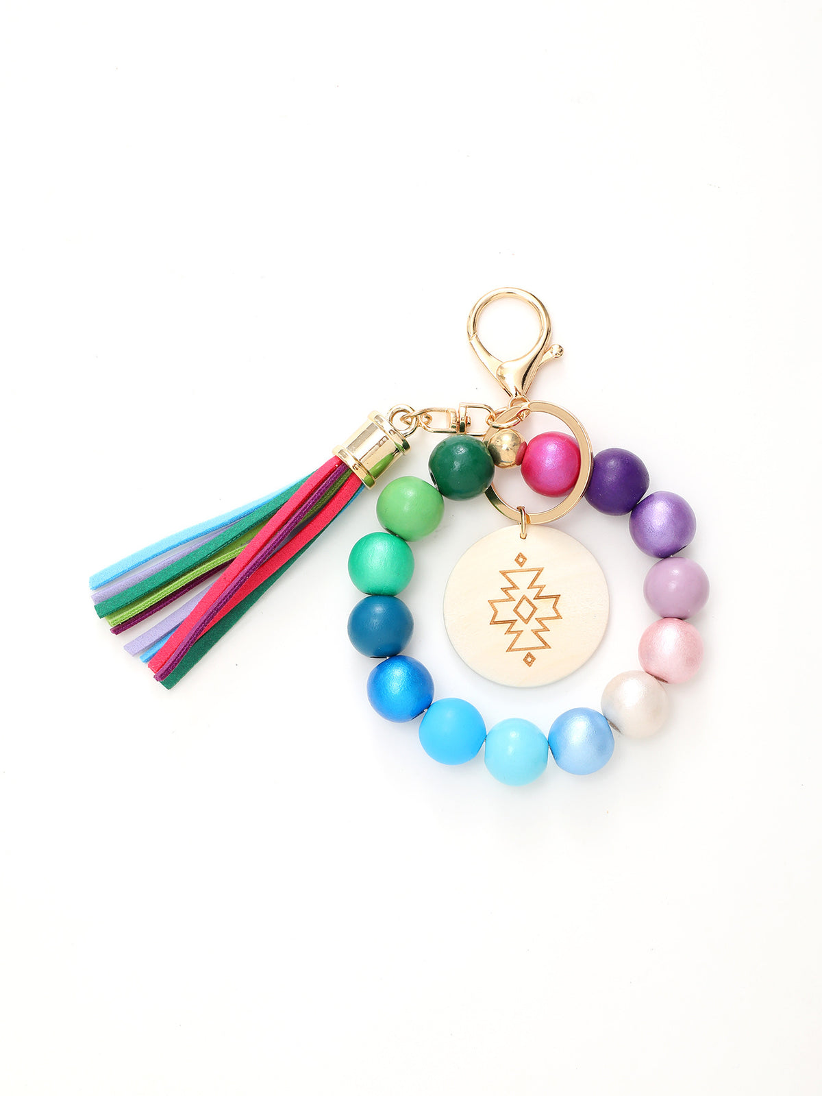 Sporty Baseball Independence Day Halloween Wooden Beads Wooden Fruit Summer Party Keychain Bracelet
