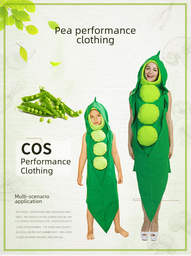 Halloween Carnival Performance Costume Party Stage Cosplay Cosplay Pea One-Piece Sponge Suit